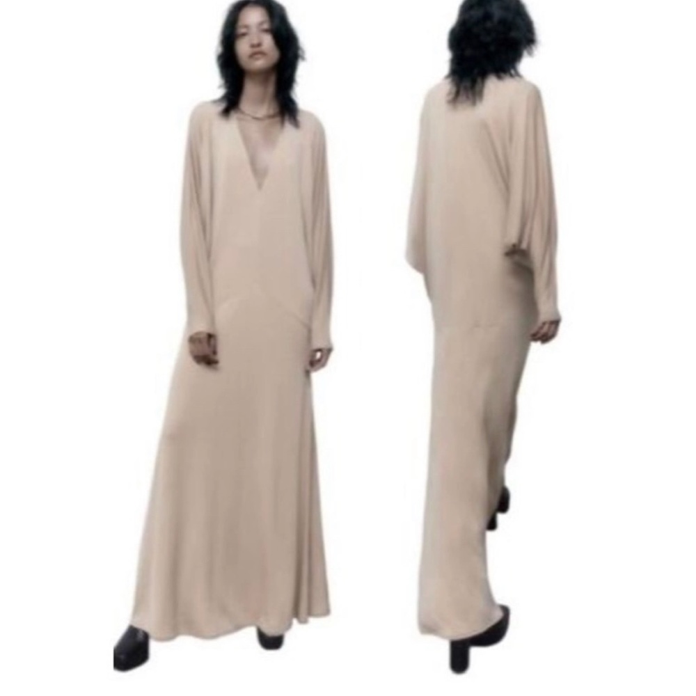 Zara maxi dress - Tan- L - NWT - Join Life Collection